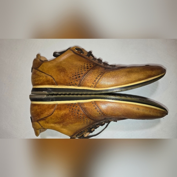 Magnanni Cristian Cognac Men\'s Brown Leather Casual Shoes Sneakers. Sz 11.5 M main image 8